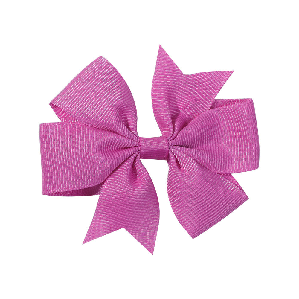 Wholesale 10pcs DIY Handmade Baby Dovetail V Ribbed Ribbon Bow Hairpin